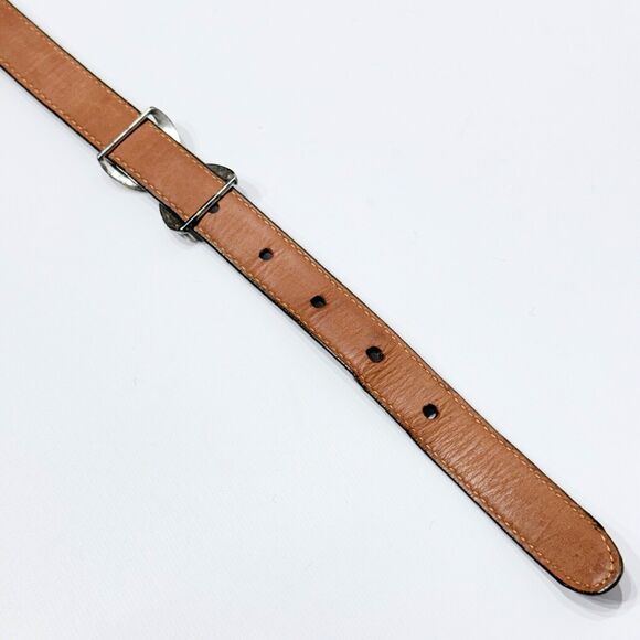 Brighton Silver Buckle Dark Brown Leather Western Belt Women's M (30) - Picture 14 of 16